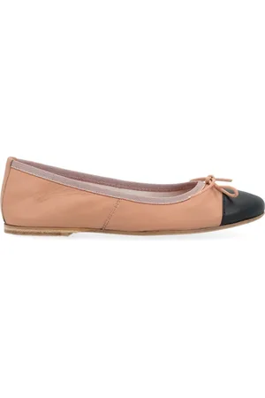 Via Roma Buty, Kobieta, Różowy, 38 EU, Różowe skórzane baletki z kokardą