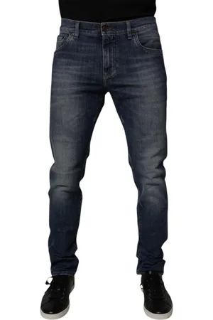 Dolce & Gabbana Jeansy, Mężczyzna, Niebieski, L, Denim, Skinny Denim Jeansy