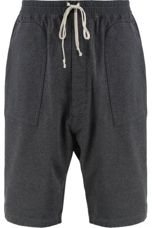 Rick Owens Szorty, Mężczyzna, Szary, XS, Bawełniane Szorty Bermuda z Regulowanym Pasem