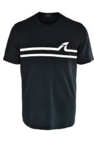 Paul & Shark Koszulki, Mężczyzna, Niebieski, M, Niebieski Bawełniany T-shirt z Nadrukiem Rekin