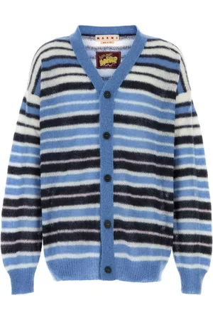 Marni Swetry, Mężczyzna, Wielobarwność, L, Nylon, Haftowany Sweter z Mieszanki Mohair