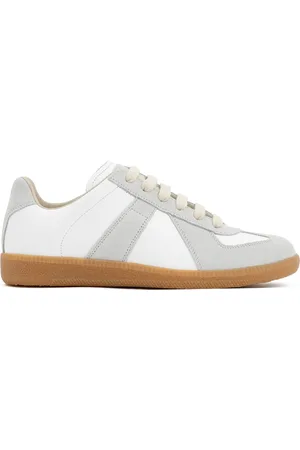 Maison Margiela Buty, Kobieta, Biały, 36 EU, Zamsz, Białe Sneakersy Street Style