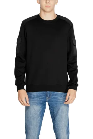 Antony Morato Bluzy, Mężczyzna, Czarny, S, Bawełniany Sweter Interlock Jesień/Zima Kolekcja