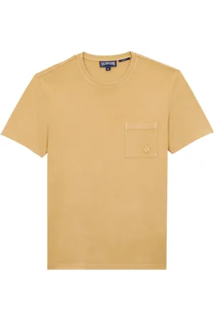 Vilebrequin Koszulki, Mężczyzna, brązowy, XL, Solidny T-shirt z organicznej bawełny w naturalnych kolorach dla mężczyzn