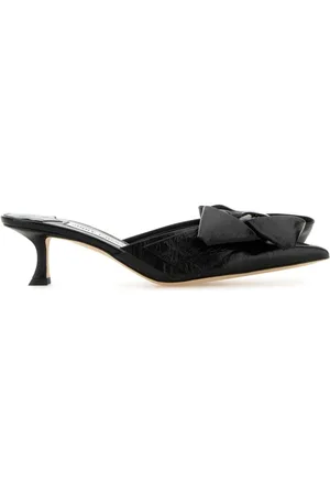 Jimmy Choo Buty, Kobieta, Czarny, 36 EU, Czarne Skórzane Mokasyny Staz Obcasy