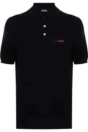 Ermenegildo Zegna Koszulki, Mężczyzna, Niebieski, M, Bawełniany Polo Shirt 3 Guziki Włochy