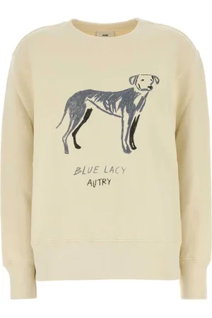 Autry Bluzy, Kobieta, Beżowy, XL, Kremowy Bawełniany Główny Damski Sweter