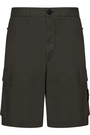 Stone Island Szorty, Mężczyzna, Zielony, W32, Zielone Szorty z Ukrytymi Kieszeniami