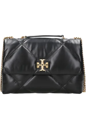 Tory Burch Torebki, Kobieta, Czarny, ONE SIZE, Czarna Nappa Pikowana Torba na ramię