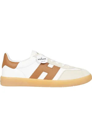 Hogan Buty, Mężczyzna, Biały, 42 1/2 EU, Zamsz, Białe Niebieskie Skórzane Sneakersy