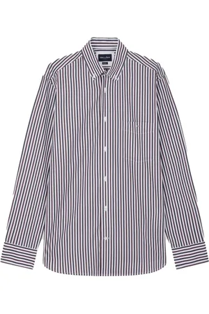 Eden Park Koszule, Mężczyzna, Niebieski, 3XL, Bawełna, Koszula w paski z bawełny Regular Fit