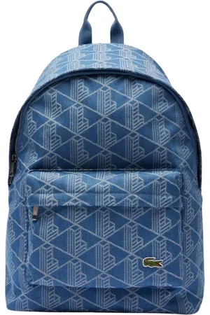 Lacoste Torebki, Kobieta, Niebieski, ONE SIZE, Monogramowy Plecak z Regulowanym Paskiem