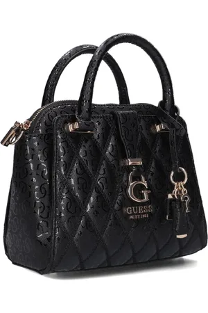 Guess Torebki, Kobieta, Czarny, ONE SIZE, Czarna Mała Satchel Torebka na Ramię