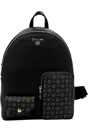 Pollini Torebki, Kobieta, Czarny, ONE SIZE, Czarny Plecak Heritage z Przodem
