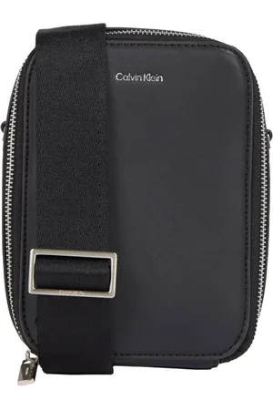 Calvin Klein Torebki, Mężczyzna, Czarny, ONE SIZE, Czarna Torba na Ramię Styl Reporter