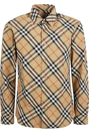 Burberry Koszule, Mężczyzna, Beżowy, L, Stylowe Koszule Kolekcja