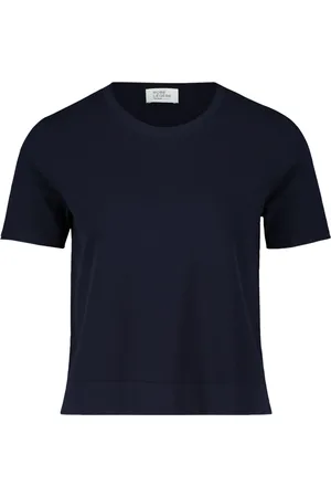 Vera Mont Koszulki, Kobieta, Niebieski, 2XL, Sweter z delikatnego dzianiny