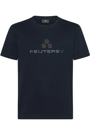 Peuterey Koszulki, Mężczyzna, Niebieski, M, Bawełna, Niebieski T-shirt z Logo Jersey Bawełna