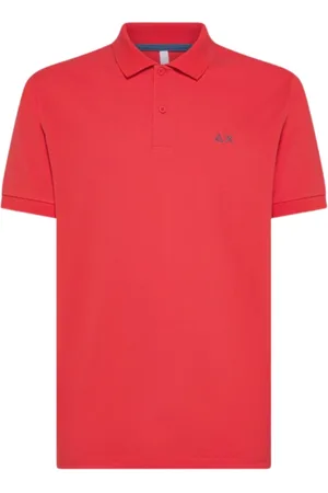 sun68 Koszulki, Mężczyzna, Czerwony, M, Czerwony Polo Minimalistyczny Design