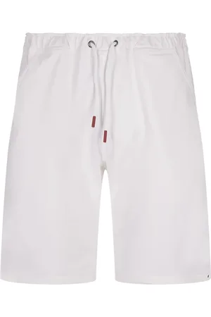 Kiton Szorty, Mężczyzna, Biały, 2XL, Białe Spodnie z Bawełny i Elastanu
