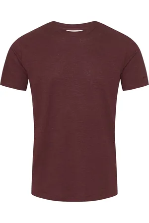 Orlebar Brown Koszulki, Mężczyzna, Czerwony, XL, Koszulka lniana, Slim Fit, Wyprodukowana w Portugalii