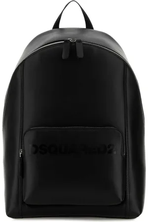 Dsquared2 Torebki, Mężczyzna, Czarny, ONE SIZE, Elegancki czarny skórzany plecak