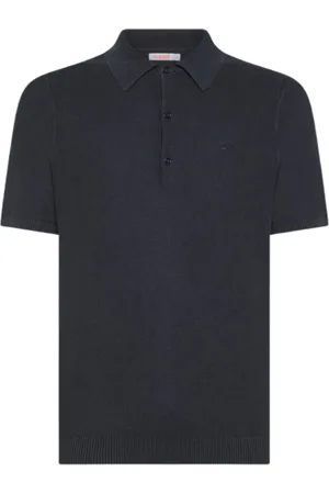 sun68 Koszulki, Mężczyzna, Niebieski, XL, Niebieski Polo z Bawełny z Guzikami i Logo
