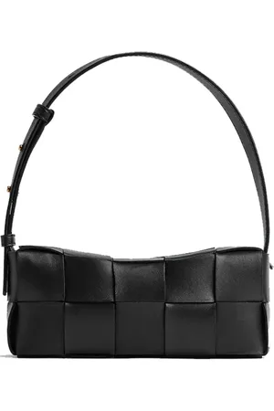 Bottega Veneta Torebki, Kobieta, Czarny, ONE SIZE, Czarna Torba na Ramię Elegancki Styl