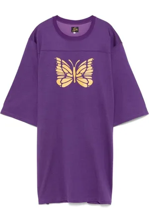 Pins & Needles Koszulki, Mężczyzna, Fioletowy, M, Fioletowy T-shirt z okrągłym dekoltem
