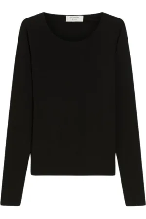 Sportmax Koszulki, Kobieta, Czarny, L, Stylowe Swetry na każdą okazję