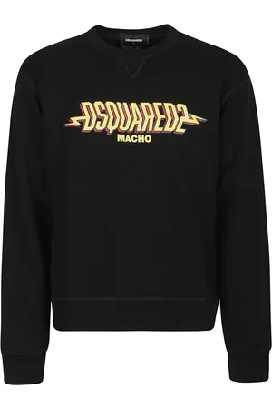 Dsquared2 Bluzy, Mężczyzna, Czarny, M, Stylowy Sweter dla Idealnego Dopasowania