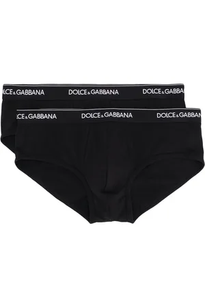Dolce & Gabbana Bielizna, Mężczyzna, Czarny, S, Czarny komplet bielizny z haftowanym logo