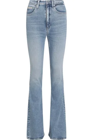 Calvin Klein Jeansy, Kobieta, Niebieski, W31, Damskie jeansy z mieszanką bawełny