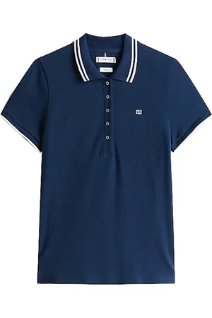 Tommy Hilfiger Koszulki, Kobieta, Niebieski, XS, Sporty Slim Polo w kolorze Dark Night Navy