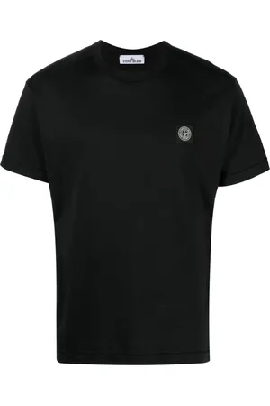 Stone Island Koszulki, Mężczyzna, Czarny, M, Koszulka z bawełny z kompasem