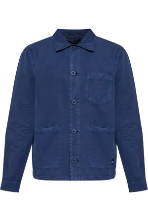 Paul Smith Kurtki, Mężczyzna, Niebieski, L, Niebieska Kurtka z Guzikami i Kieszeniami