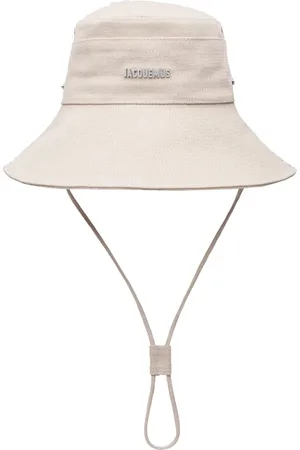 Jacquemus Akcesoria, Mężczyzna, Beżowy, 58 CM, Denim, Off-White Denim Bob Hat