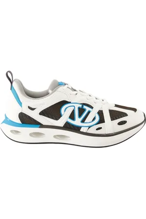 VALENTINO GARAVANI Buty, Mężczyzna, Wielobarwność, 43 EU, Len, Trójkolorowe Skórzane i Siatkowe Sneakersy