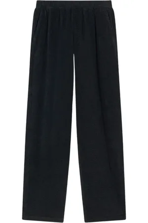 American Vintage Spodnie, Mężczyzna, Czarny, L, Bawełniane Spodnie Joggingowe Wzór Aksamitny
