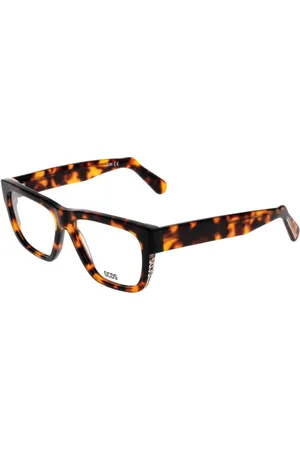 GCDS Akcesoria, unisex, brązowy, ONE SIZE, Brązowe Okulary Optyczne Prostokątne