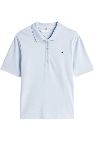 Tommy Hilfiger Koszulki, Kobieta, Biały, XS, Breezy Blue Pique Polo Shirt