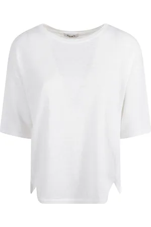 KANGRA CASHMERE Swetry, Kobieta, Biały, L, Biała Sweter z Lnu Wyprodukowany w UE