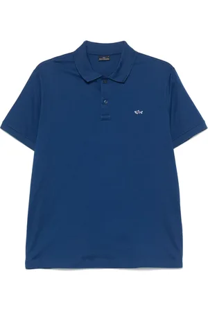 Paul & Shark Koszulki, Mężczyzna, Niebieski, 4XL, Klasyczny polo z bawełny z Włoch