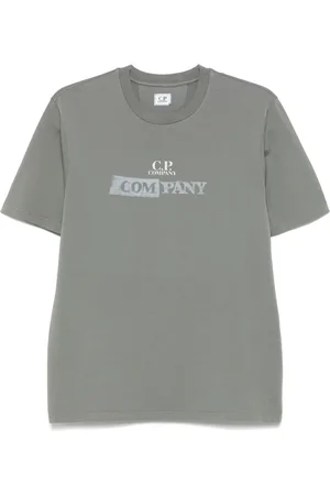 C.P. Company Koszulki, Mężczyzna, Szary, L, Bawełniana Koszulka Jersey Regular Fit