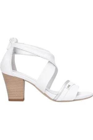 Nero Giardini Buty, Kobieta, Biały, 37 EU, Białe Casualowe Sandały Damskie