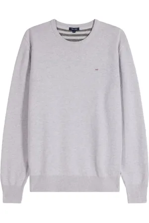 Eden Park Swetry, Mężczyzna, Szary, 2XL, Wełniany Sweter z Bawełną