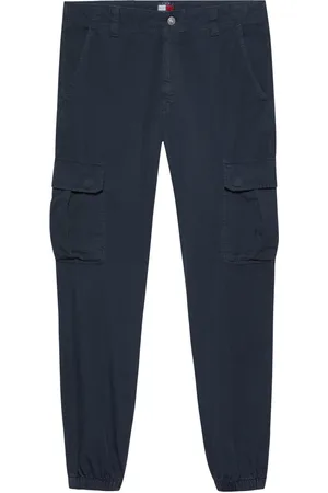 Tommy Hilfiger Spodnie, Mężczyzna, Niebieski, W32, Niebieskie Spodnie Cargo Chino