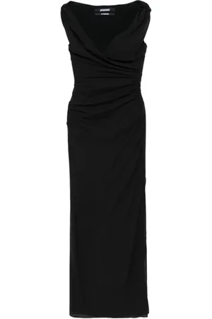 Jacquemus Sukienki, Kobieta, Czarny, M, Czarna Elegancka Sukienka