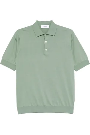 LARDINI Koszulki, Mężczyzna, Zielony, M, Bawełniana Koszulka Polo 3 Guziki Włochy