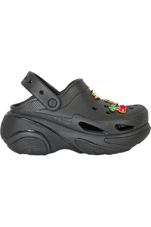 Crocs Buty, Kobieta, Czarny, 38 EU, Czarne gumowe sandały na platformie